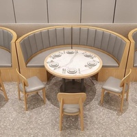 Mobilier de restaurant commercial au design moderne, mobilier de restauration rapide, mobilier de café, mobilier de cafétéria, banquette modulaire, table à manger, ensemble de chaises
