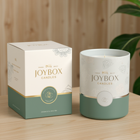 JOYBOX Personalizza Scatole Regalo per Candele in Cartone Avorio Rettangolare Uniche, con Laminazione Lucida/Opaca, Goffratura e Verniciatura