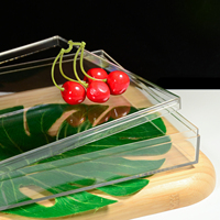Boîte de présentation personnalisable pour herbes et produits secs, carrée, transparente, en plastique PS, épaissie, qualité alimentaire, pour emballage cadeau