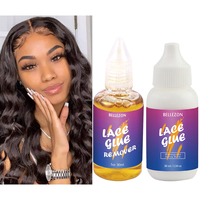 Produits capillaires en dentelle imperméables Luxfume en marque privée avec emballage personnalisé, kit d'installation de perruque
