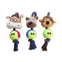 Jouet à mâcher pour chien en corde de coton et velours côtelé, interactif, pour la dentition, en stock usine JXANRY, en promotion