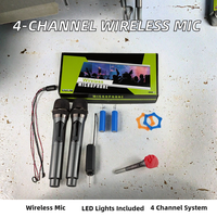 Système de microphone sans fil karaoké 2 canaux de haute qualité 2,4 G, microphone dynamique pour chant, scène, KTV, église