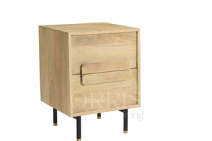 Chevet élégant et durable en bois avec 2 tiroirs, armoire de chevet pour chambre à coucher - Product Image 2