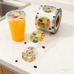 Film de scellage en rouleau pour couvercle de gobelet en plastique pour bubble tea, facile à retirer, transparent, personnalisé, pour sauce, jus, boissons chaudes - Product Image 1