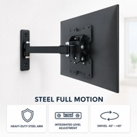 Support mural pour téléviseur DMP LCD2701 à mouvement complet, support pour moniteur 13-37 pouces, acier, VESA 200x200, pivotant, inclinable, extensible