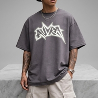 T-shirt Homme Oversize en Coton Lourd 100% Coton, Épaules Tombantes, Uni, Personnalisable avec Impression et Broderie de Logo