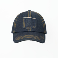 Casquette de baseball en jean avec poche, réglable, style vintage, casquette de camionneur, logo personnalisé, vente en gros