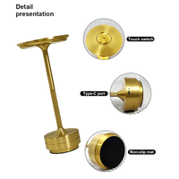 Lampe de bureau LED sans fil rechargeable avec contrôle tactile, intensité réglable, pour restaurant, café, mariage, vente en gros, OEM