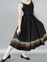 Robe de danse flamenco pour adulte, jupe de ballet de qualité impériale, jupe de pratique longue