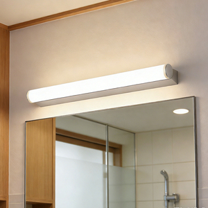Lámpara LED para Baño, Impermeable, Moderna, de Acero Inoxidable Cromado, para Espejo, Aplique de Pared para Hotel, Iluminación de Maquillaje - Product Image 1