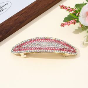 Pinza de Pelo con Pedrería de 8.5cm, Diseño Semicircular Moderno para Mujer - Product Image 4