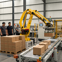 Palettiseur robotisé industriel, machine d'empilage automatique pour sacs, cartons, bouteilles d'eau et emballages
