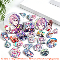 Broche métallique OEM pour badge personnalisé, épinglette de personnage de film et de télévision, ronde, en fer blanc plaqué, impression numérique en gros, promotionnelle