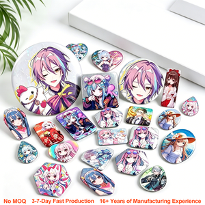 Broche métallique OEM pour badge personnalisé, épinglette <span class=keywords><strong>de</strong></span> personnage <span class=keywords><strong>de</strong></span> film et <span class=keywords><strong>de</strong></span> télévision, ronde, en fer blanc plaqué, impression numérique en gros, promotionnelle - Product Image 1