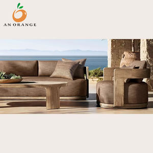 モダンな高級屋外ウッドソファセットチーク無垢材の庭の家具ホテルVillas Farmhouses Parks Courtyards - Product Image 1