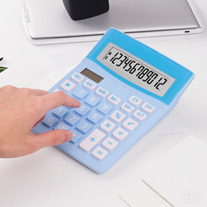 เครื่องคิดเลขแบบกลไกไร้เสียงสำหรับโรงเรียนอุปกรณ์สอบทางการเงินใช้พลังงานแบบคู่ตั้งโต๊ะ - Product Image 3