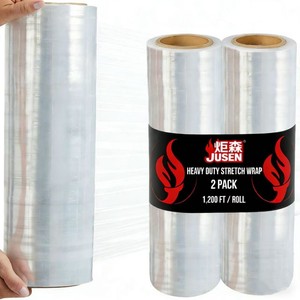 סרט מתיחה שקוף מסוג LLDPE לאריזת משטחים במחיר מפעל, לגלילי אריזה תעשייתיים ולוגיסטיים - Product Image 1