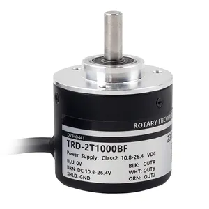ABILKEEN TRD-2T1000BF Dia38MM Solid Shaft 8mm Incremental Rotary Encoder ABZ A/B/Z/ Six Phase Signal Output 10-4096 P/R