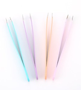 4 In 1 Pincet Voor Wenkbrauwen Professionele Slant Tip Tweezer Set Met Lederen Travel Case - Product Image 3