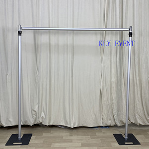 <span class=keywords><strong>Kit</strong></span> de support télescopique robuste 10x10 pieds pour rideau de fond en tissu, avec poteaux en aluminium réglables, pour événements, fêtes et mariages (vente en gros) - Product Image 1