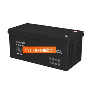 Futuresolar bateria solar 6v 200amp 200 ah 200ah gel, bateria doméstica