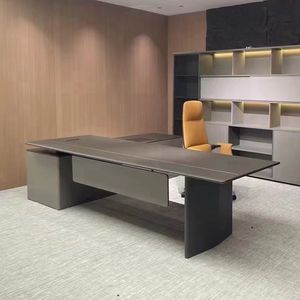 Escritorio Ejecutivo para CEO - Diseño Clásico Moderno <span class=keywords><strong>de</strong></span> Lujo, Material MDF, Muebles <span class=keywords><strong>de</strong></span> Oficina Comerciales para un Trabajo que Ahorra Espacio - Product Image 4