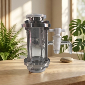 Vanne <span class=keywords><strong>de</strong></span> visualisation hygiénique à trois voies avec vanne d'échantillonnage, en acier inoxydable 304/316L, tube droit, séparateur d'huiles essentielles - Product Image 1