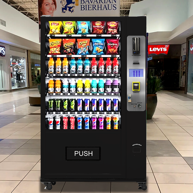 Europe Standard Cold Canned Vending Machine Beverage Vending Machine for Foods and Drinks with Cash Coin Change Card