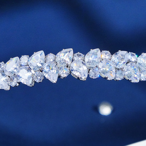 Diadema de zirconia europea para niña y mujer, Tiara para el pelo, cinta para el pelo, decoración para el pelo de boda, para dama de honor - Product Image 5