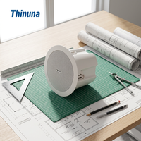 Thinuna MS-5CT 5" 100/70V & 8Ω Speaker Audio Komersial HiFi Suara Berkualitas 2-Way Coaxial untuk Pemasangan di Langit-langit untuk Sistem PA Konferensi