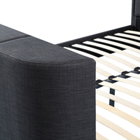 Moderne kunden spezifische Designer Queen Size Lagerung gepolsterte Holz betten Rahmen möbel