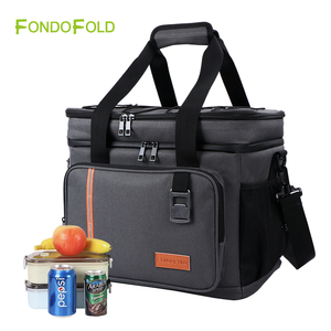 Fondofold grande borsa termica isolata ufficio/scuola/pranzo/spiaggia Picnic a prova di perdite a prova di perdite tracolla staccabile Oxford - Product Image 3