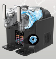 IJsmachine voor aanrechtblad, 2-tank elektrische soft serve-apparatuur met eenvoudige bediening, ijsdispenser