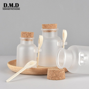 Cơ thể chà container 500ml <span class=keywords><strong>100ml</strong></span> 200ml 300 ml 10oz rỗng nhựa cơ thể Tắm muối bao bì Jar với thìa gỗ nắp - Product Image 3
