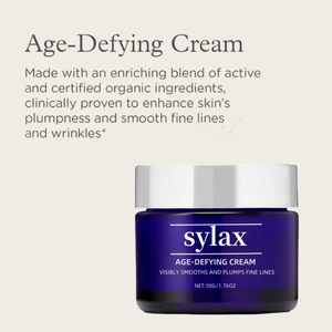 Crème anti-âge puissante et biologique qui ralentit le vieillissement, lisse et repulpe les ridules et les rides, ingrédients d'origine végétale, non irritante, Sylax - Product Image 5