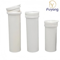 Botol Strip Tes Plastik untuk Pengujian Glukosa Darah & Tablet Effervescent PP, Tabung dengan Tutup Flip-top dan Kotak Plastik