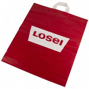 Sacs en plastique personnalisés à la mode, sacs de shopping recyclables en PE avec poignée - Product Image 5