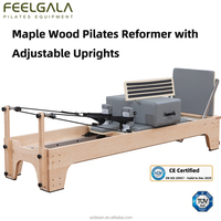 Reformer de Pilates Commercial Réglable avec Cadre en Bois d'Érable et Ressorts en Fil de Piano Allemand – Idéal pour Studio de Pilates Professionnel et Bien-être Corporel