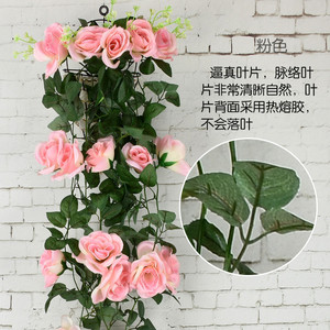 Guirnalda de Rosas Artificiales Maihe para Colgar en la Pared, 100-200 cm, Flores de Seda, Hojas Verdes, Decoración de Techo para Bodas en Interiores - Product Image 4