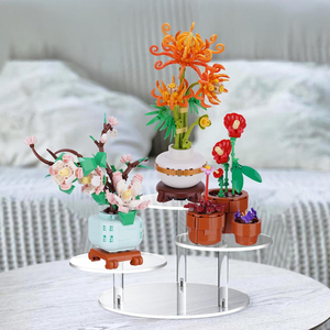 ขายส่งชั้นวางอะคริลิคใส, ชั้นวางแบบวงกลมสามชั้น, ชั้นวางขนมและเครื่องสำอางทำมือ - Product Image 3