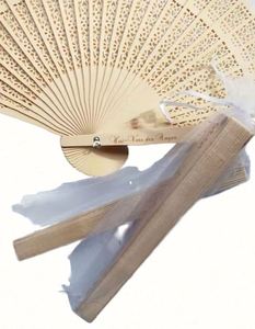 Abanico Plegable de Bambú de Estilo Único y Nuevo, 21*38cm, con Diseño de Amor y Boda, Logotipo Personalizado Pintado, Regalo Ecológico - Product Image 1