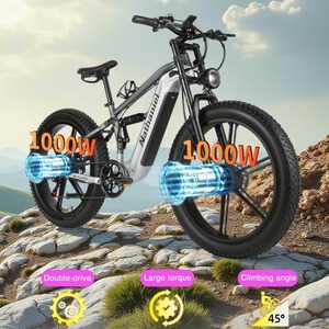 Vélo électrique tout-terrain Nathaniel SYR09 à double moteur 2000W, pneus larges 26*4.0, roue intégrée, <span class=keywords><strong>batterie</strong></span> amovible 48V 20Ah, 55KM/H, suspension souple - Product Image 3