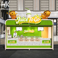 Op maat gemaakt ontwerp moderne milieuvriendelijke duurzame sapkraam buiten drankjes premium fruitsapbar winkel display