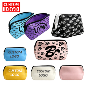 Sac de toilette léger et multifonctionnel pour les voyages, petit sac <span class=keywords><strong>cosmétique</strong></span>, sac à maquillage avec fermeture éclair, design à carreaux, pochettes cosmétiques imprimées - Product Image 1