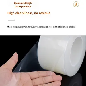 Cep telefonları için parlak şeffaf yumuşak akrilik optik Panel kendinden yapışkanlı PE koruyucu Film şişirme - Product Image 6