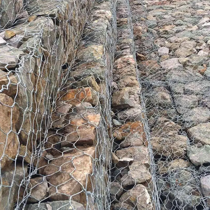 고품질 Gabions 상자 핫 담근 아연 도금 소재 Gabion 메쉬 크기