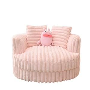 Modern Ultra-Soft Oversized <strong>Bean</strong> <strong>Bag</strong> Sofa Set 360&deg; Swivel Accent Chair 3 Large Round Throw <strong>Pillows</strong> Square Modern Living Room - Product Image 6