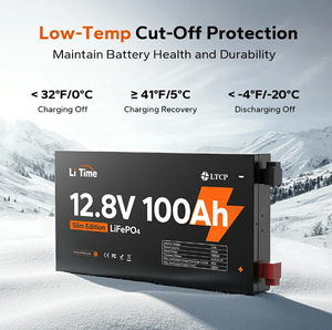 超薄型 <span class=keywords><strong>12V</strong></span> <span class=keywords><strong>100AH</strong></span> 1280WH RV リチウムイオン LiFePO4 半固体電池パック（IP65保護付き） - Product Image 5