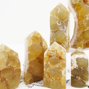 Chất Lượng Cao Nguyên Liệu Tự Nhiên Khoáng Sản Mẫu Vàng fluorite Mẫu Tinh Thể Tháp Cho Chữa Bệnh - Product Image 1