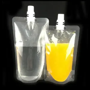 500毫升液体酒袋中药果汁包装袋液体容器塑料透明自支撑喷嘴袋
